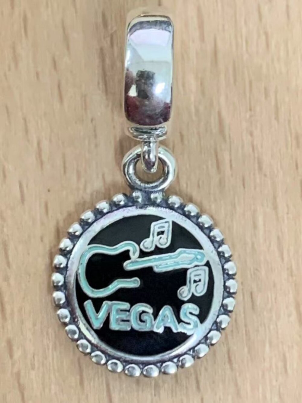 Pandora Rockin' Las Vegas Guitar Exclusive Charm, S925 Silver Jewelry Bracelets